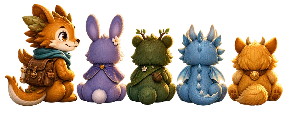 The five Heroes looking out toward their next adventure